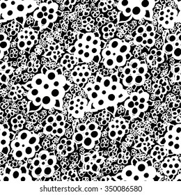 Decorative circular flowers. Wallpaper textile seamless pattern.