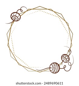 Un marco circular decorativo con acentos artísticos con cuentas de estilo boho. Perfecto para coser, hacer manualidades y bricolaje, evocando nostalgia y creatividad