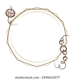 Un marco circular decorativo con acentos artísticos con cuentas de estilo boho. Perfecto para coser, hacer manualidades y bricolaje, evocando nostalgia y creatividad