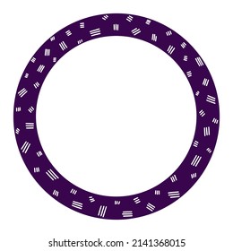 Marco circular decorativo con triple tinte. Perfecto como fotograma, para la reserva de recortes, postales, carteles, tarjetas de invitación.