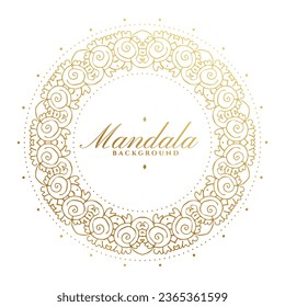 decorative circular mandala pattern backdrop in premium style vector