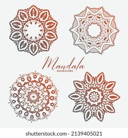 Decorative Circular Mandala Patterns Set