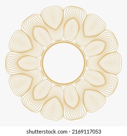 Decorative circular ornament. Geometric stylish frames. Art ornament of elements of design of luxury goods, logos, monograms. Vector illustration.