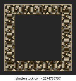 Decorative circular ornament. Geometric stylish frames. Art ornament of elements of design of luxury goods, logos, monograms. Vector illustration.