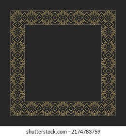 Decorative circular ornament. Geometric stylish frames. Art ornament of elements of design of luxury goods, logos, monograms. Vector illustration.