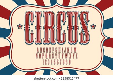 decorative circus editable text effect vector