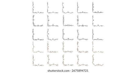 Coleção de Conjuntos de Cantos Clássicos Decorativos