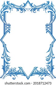 Decorative and classic frame with botanical motifs