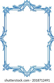 Decorative and classic frame with botanical motifs