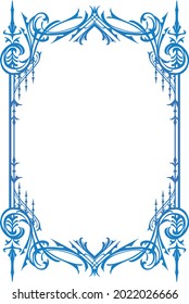 Decorative and classic frame with botanical motifs