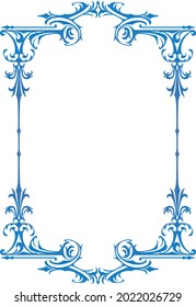 Decorative and classic frame with botanical motifs