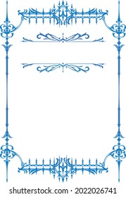 Decorative and classic frame with botanical motifs