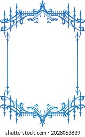 Decorative and classic frame with botanical motifs