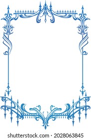 Decorative and classic frame with botanical motifs