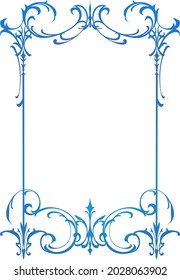 Decorative and classic frame with botanical motifs