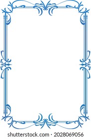 Decorative and classic frame with botanical motifs