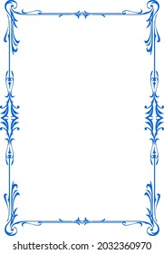 Decorative and classic frame with botanical motifs