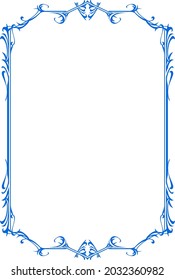 Decorative and classic frame with botanical motifs