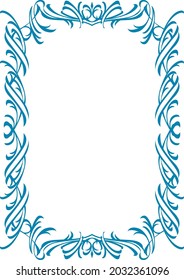 Decorative and classic frame with botanical motifs