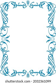 Decorative and classic frame with botanical motifs