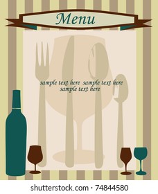 decorative classic menu for restaurant