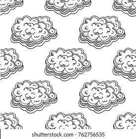 decorative Clouds seamless pattern vector illustration