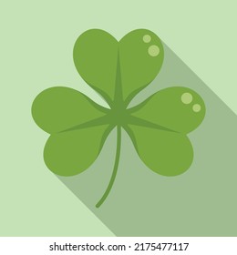 Vector plano de icono de trébol decorativo. Suerte irlandesa. St patrick