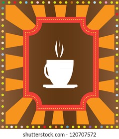 Decorative coffee background vector art
