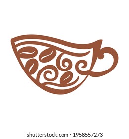 Café decorativo. Ilustración del vector