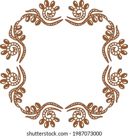 Decorative coffee frame. Vector illustration