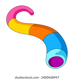 Decorative color abstract shape. Cartoon cute trendy creative image.