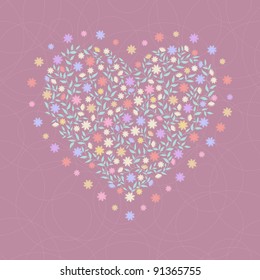 Decorative color background with heart