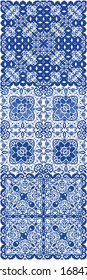 Decorative color ceramic azulejo tiles. Modern design. Vector seamless pattern texture. folk ethnic ornament for print, web background, surface texture, towels, pillows, wallpaper.