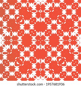 Decorative color ceramic talavera tiles. Original design. Vector seamless pattern frame. Red folk ethnic ornament for print, web background, surface texture, towels, pillows, wallpaper.