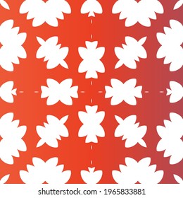 Decorative color ceramic talavera tiles. Stylish design. Vector seamless pattern watercolor. Red folk ethnic ornament for print, web background, surface texture, towels, pillows, wallpaper.