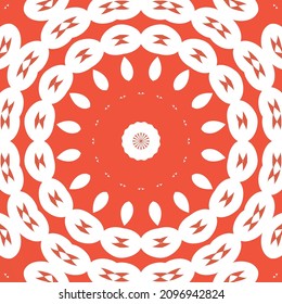Decorative color ceramic talavera tiles. Hand drawn design. Vector seamless pattern trellis. Red folk ethnic ornament for print, web background, surface texture, towels, pillows, wallpaper.