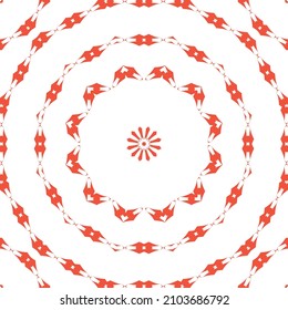 Decorative color ceramic talavera tiles. Stylish design. Vector seamless pattern frame. Red folk ethnic ornament for print, web background, surface texture, towels, pillows, wallpaper.