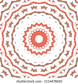 Decorative color ceramic talavera tiles. Hand drawn design. Vector seamless pattern trellis. Red folk ethnic ornament for print, web background, surface texture, towels, pillows, wallpaper.