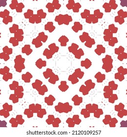 Decorative color ceramic talavera tiles. Colored design. Vector seamless pattern flyer. Red folk ethnic ornament for print, web background, surface texture, towels, pillows, wallpaper.