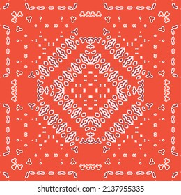 Decorative color ceramic talavera tiles. Vector seamless pattern collage. Original design. Red folk ethnic ornament for print, web background, surface texture, towels, pillows, wallpaper.