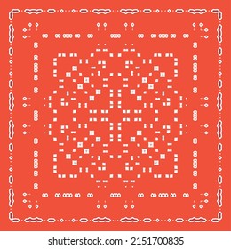 Decorative color ceramic talavera tiles. Vector seamless pattern collage. Original design. Red folk ethnic ornament for print, web background, surface texture, towels, pillows, wallpaper.