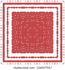 Decorative color ceramic talavera tiles. Colored design. Vector seamless pattern flyer. Red folk ethnic ornament for print, web background, surface texture, towels, pillows, wallpaper.