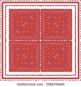Decorative color ceramic talavera tiles. Colored design. Vector seamless pattern flyer. Red folk ethnic ornament for print, web background, surface texture, towels, pillows, wallpaper.