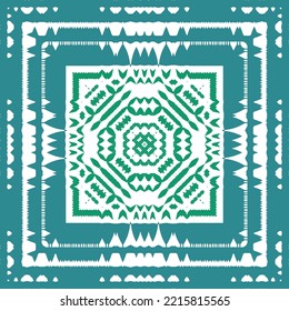 Decorative color ceramic talavera tiles. Geometric design. Vector seamless pattern template. Red folk ethnic ornament for print, web background, surface texture, towels, pillows, wallpaper.