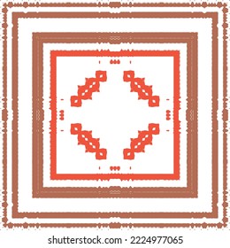 Decorative color ceramic talavera tiles. Bathroom design. Vector seamless pattern texture. Red folk ethnic ornament for print, web background, surface texture, towels, pillows, wallpaper.