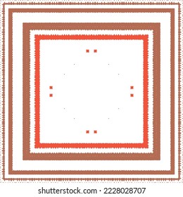 Decorative color ceramic talavera tiles. Bathroom design. Vector seamless pattern texture. Red folk ethnic ornament for print, web background, surface texture, towels, pillows, wallpaper.