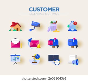 Decorative color icons for customer