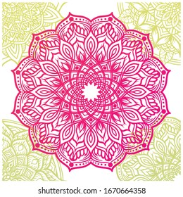 decorative color mandala wall ornament
