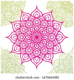 decorative color mandala wall ornament