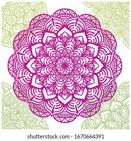 decorative color mandala wall ornament